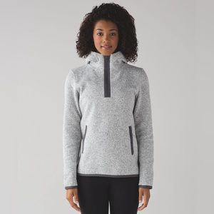 Lululemon Its Fleecing Cold Pullover Heathered White / Dark Carbon